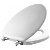 MAYFAIR 1844CP 000 Toilet Seat with Chrome Hinges MAYFAIR 1844CP 000 Toilet Seat with Chrome Hinges