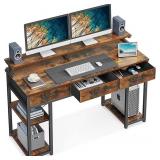 ODK Computer Desk with Drawers and Storage Shelve ODK Computer Desk with Drawers and Storage Shelve
