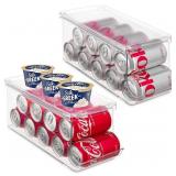 Set of 2 Stackable Refrigerator Organizer Bins Po Set of 2 Stackable Refrigerator Organizer Bins Po