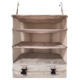 Tmzlier Portable Hanging 3-Shelf Travel Shelves B Tmzlier Portable Hanging 3-Shelf Travel Shelves B