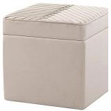 Lionel Richie HOME Allegro Storage Ottoman, Pearl Lionel Richie HOME Allegro Storage Ottoman, Pearl