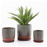 Fengson Large Plant Pots with Drainage Holes & Sa Fengson Large Plant Pots with Drainage Holes & Sa