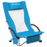 KingCamp High Back Low Seat Folding Beach Chair, KingCamp High Back Low Seat Folding Beach Chair,
