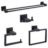 TNOMS Bathroom Hardware Set Black 4 Pieces Bathro TNOMS Bathroom Hardware Set Black 4 Pieces Bathro