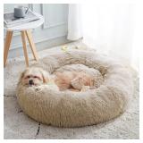 Calming Dog Bed & Cat Bed, Anti-Anxiety Donut Dog Calming Dog Bed & Cat Bed, Anti-Anxiety Donut Dog