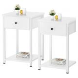 Ecoprsio Nightstand Set of 2 White End Table Side Ecoprsio Nightstand Set of 2 White End Table Side