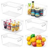 YIHONG Clear Pantry Storage Organizer Bins, 6 Pac YIHONG Clear Pantry Storage Organizer Bins, 6 Pac