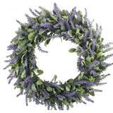 GTIDEA 18' Artificial Lavender Wreath for Front D GTIDEA 18' Artificial Lavender Wreath for Front D