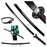 Elervino Bamboo Demon Slayer Sword Cosplay, Katan Elervino Bamboo Demon Slayer Sword Cosplay, Katan