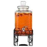 2.5 Gallon Glass Beverage Dispenser with Stainles 2.5 Gallon Glass Beverage Dispenser with Stainles
