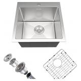 Aschael Bar Sink Drop In,18x18x10 Inch Top Mount Aschael Bar Sink Drop In,18x18x10 Inch Top Mount