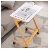 Nnewvante TV Tray Table with Wheels Sofa Side Tab Nnewvante TV Tray Table with Wheels Sofa Side Tab