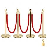 BestEquip 4PCS Gold Stanchion Posts Queue, 38 Inc BestEquip 4PCS Gold Stanchion Posts Queue, 38 Inc