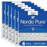 Nordic Pure 20x25x1 MERV 12 Pleated AC Furnace Ai Nordic Pure 20x25x1 MERV 12 Pleated AC Furnace Ai