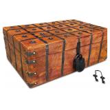 Nautical Cove Treasure Chest Wooden Box with Anti Nautical Cove Treasure Chest Wooden Box with Anti