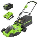 Greenworks 40V 16' TruBrushless Cordless Lawn Mo Greenworks 40V 16' TruBrushless Cordless Lawn Mo