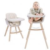 3-in-1 Convertible Wooden High Chair,Baby High Ch 3-in-1 Convertible Wooden High Chair,Baby High Ch
