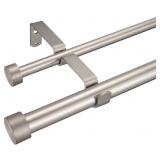 Double Curtain Rods for Windows,1-Inches Front an Double Curtain Rods for Windows,1-Inches Front an