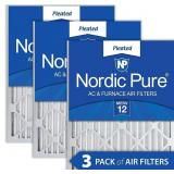 Nordic Pure 20x20x2 MERV 12 Pleated AC Furnace Ai Nordic Pure 20x20x2 MERV 12 Pleated AC Furnace Ai