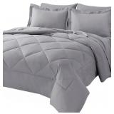CozyLux Queen Bed in a Bag 7-Pieces Comforter Set CozyLux Queen Bed in a Bag 7-Pieces Comforter Set
