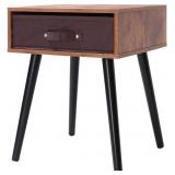 Aiwell Mid Century Nightstand with Drawer and Sid Aiwell Mid Century Nightstand with Drawer and Sid