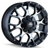 Mayhem Warrior (8015) Black/MACHINED FACE 17X9 5- Mayhem Warrior (8015) Black/MACHINED FACE 17X9 5-