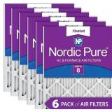 Nordic Pure 25x25x1 MERV 8 Pleated AC Furnace Air Nordic Pure 25x25x1 MERV 8 Pleated AC Furnace Air