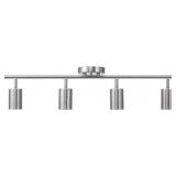 Globe Electric Pratt 4-Light Track Lighting, Brus Globe Electric Pratt 4-Light Track Lighting, Brus