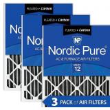Nordic Pure 18x24x2 MERV 12 Pleated Plus Carbon A Nordic Pure 18x24x2 MERV 12 Pleated Plus Carbon A