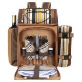 Hap Tim Picnic Basket Backpack for 2 Person with Hap Tim Picnic Basket Backpack for 2 Person with