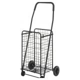 Whitmor Rolling Utility Shopping Cart, Black; Col Whitmor Rolling Utility Shopping Cart, Black; Col
