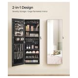 SONGMICS Mirror Jewelry Cabinet Armoire, Wall or SONGMICS Mirror Jewelry Cabinet Armoire, Wall or