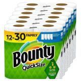 Bounty Quick-Size Paper Towels, White, 12 Family Bounty Quick-Size Paper Towels, White, 12 Family