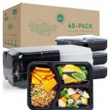 YANGRUI To Go Containers, 40 Pack (40 Trays + 40 YANGRUI To Go Containers, 40 Pack (40 Trays + 40