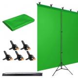 Hemmotop Green Screen Backdrop with Stand Kit for Hemmotop Green Screen Backdrop with Stand Kit for