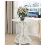 FINECASA Small Round Table, Round End Table with FINECASA Small Round Table, Round End Table with