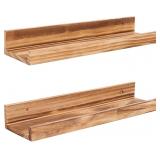 AZSKY 16 Inch Wood Floating Shelves Wall Mounted AZSKY 16 Inch Wood Floating Shelves Wall Mounted