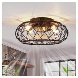Caged Ceiling Fan with Lights Remote Control, Mod Caged Ceiling Fan with Lights Remote Control, Mod