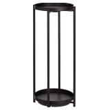 Amazon Basics Round Plant Stand, Black; Amazon Basics Round Plant Stand, Black;