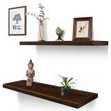 Wood Floating Shelves Set of 2-Rustic Shelf 24 in Wood Floating Shelves Set of 2-Rustic Shelf 24 in