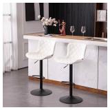 Kidol & Shellder Bar Stools Set of 2 White Adjust Kidol & Shellder Bar Stools Set of 2 White Adjust