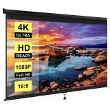 VIVOHOME 100 Inch Manual Pull Down Projector Scre VIVOHOME 100 Inch Manual Pull Down Projector Scre