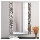 MUAUSU Rectangle Crystal Decorative Wall Mirror 3 MUAUSU Rectangle Crystal Decorative Wall Mirror 3