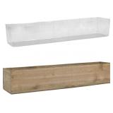 CYS EXCEL Rectangle Wood Planter Box with Removab CYS EXCEL Rectangle Wood Planter Box with Removab