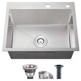ROVOGO 24 x 18 inches Drop-in Kitchen Sink Single ROVOGO 24 x 18 inches Drop-in Kitchen Sink Single