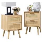 Finnhomy Nightstand, End Table, Side Table with 2 Finnhomy Nightstand, End Table, Side Table with 2