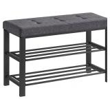 SONGMICS Shoe Bench, 3-Tier Shoe Rack for Entrywa SONGMICS Shoe Bench, 3-Tier Shoe Rack for Entrywa