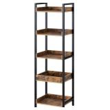 Rolanstar Bookshelf, 5-Tier Storage Rack, Narrow Rolanstar Bookshelf, 5-Tier Storage Rack, Narrow