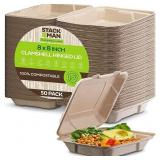 100% Compostable Clamshell Take Out Food Containe 100% Compostable Clamshell Take Out Food Containe