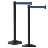 Retractable Belt Barrier 2pk, 40' Tall Crowd Cont Retractable Belt Barrier 2pk, 40' Tall Crowd Cont
